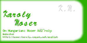 karoly moser business card